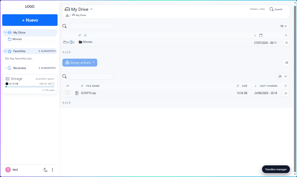 Gestor de Archivos Web Empresarial